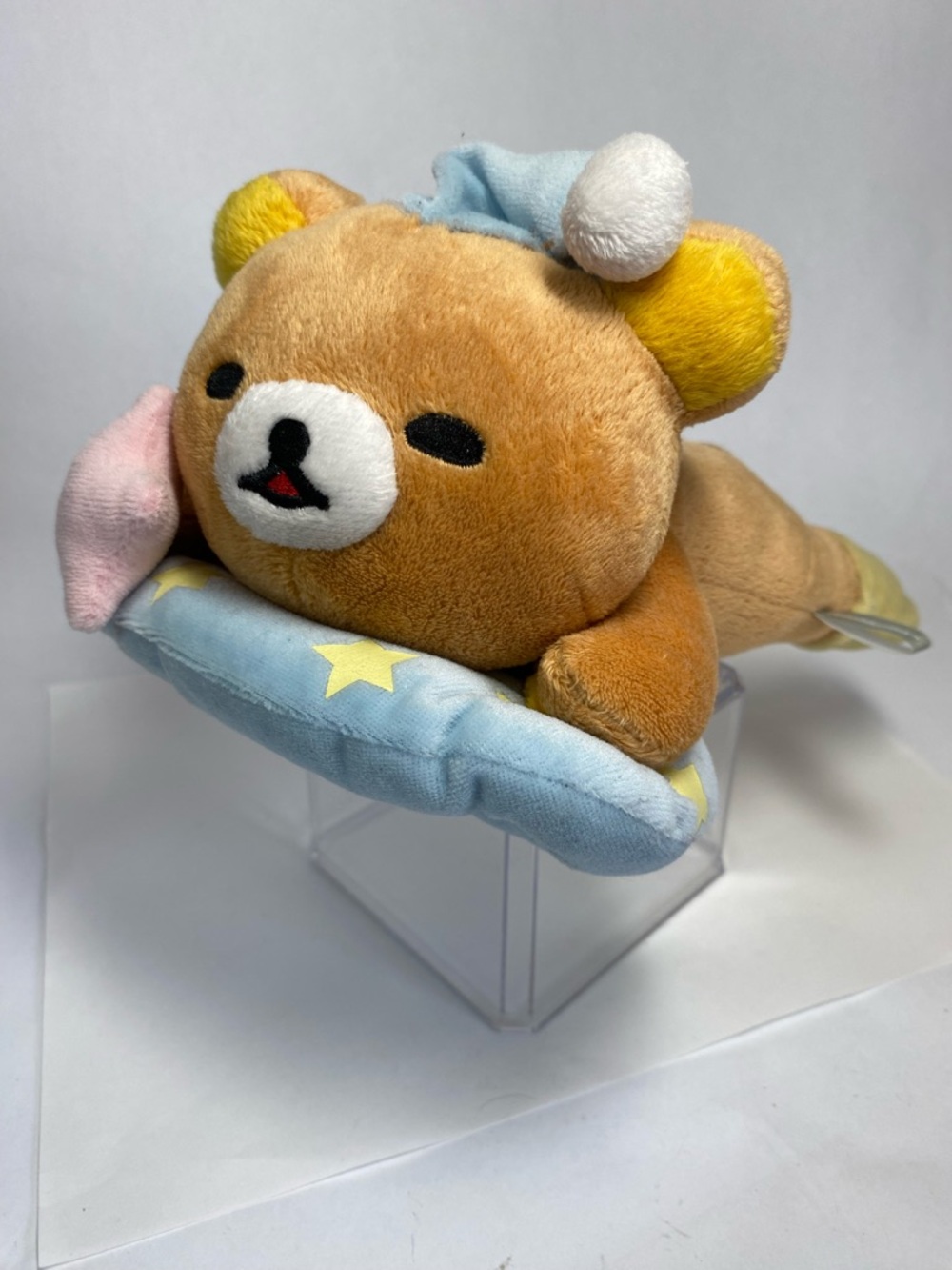 2009 Sleepy Rilakkuma w/ Cushion 9” Plush Staying up Late Theme San-X  w Zipper